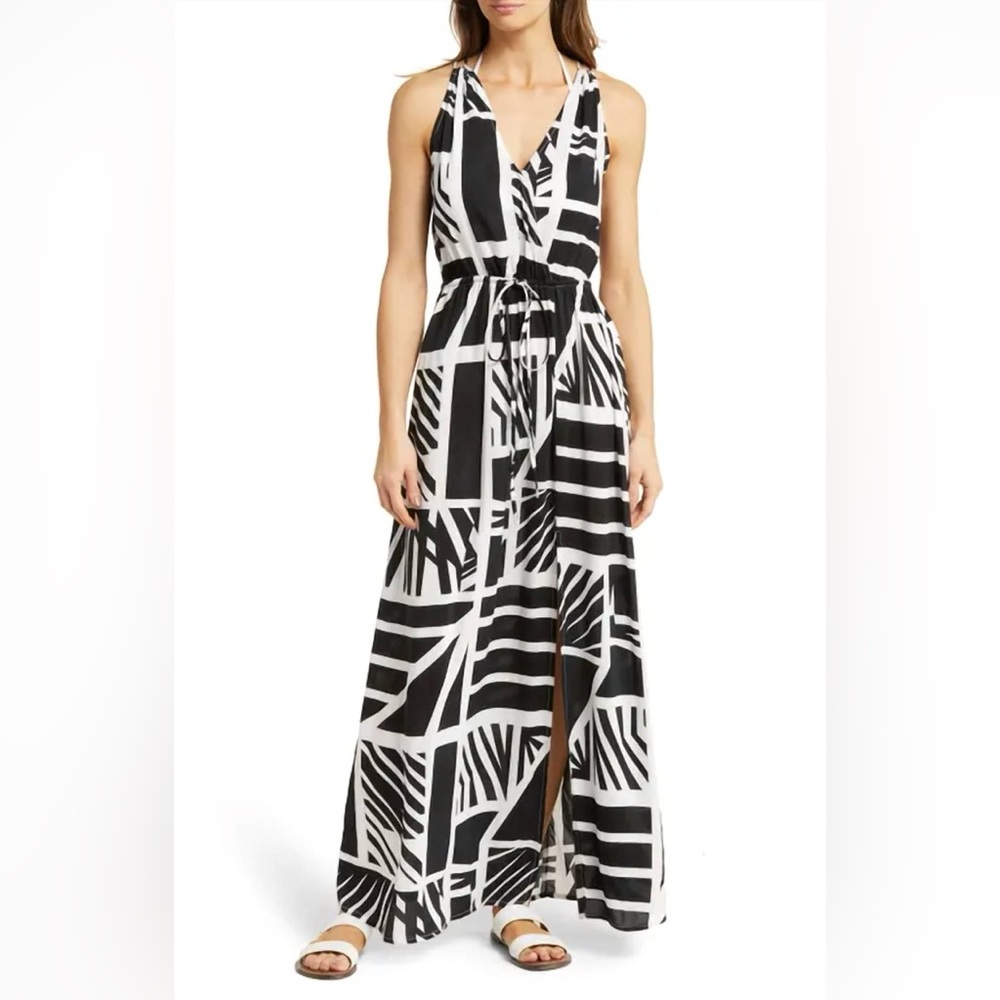 NWT Elan V-Neck Tie Back Maxi Dress